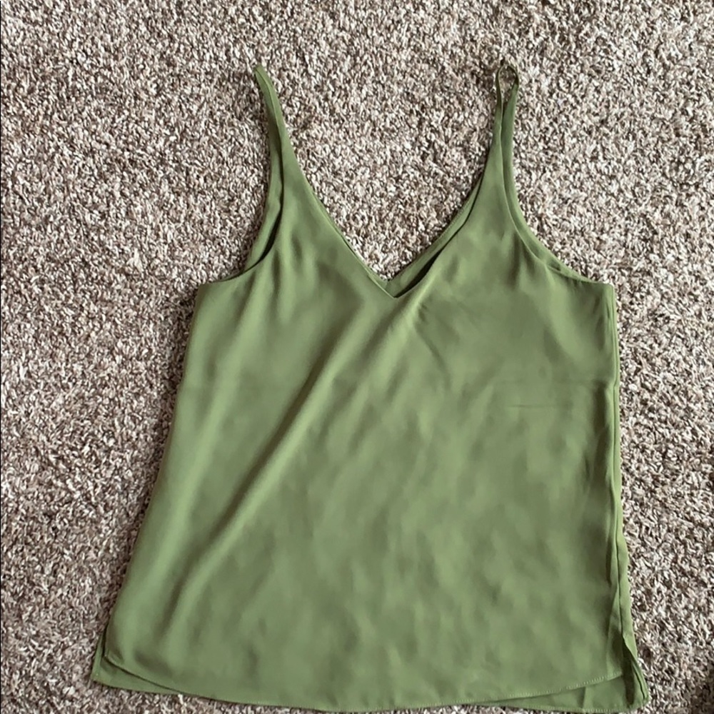 green TopShop tank/blouse